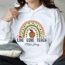 Liebe Teach Inspirierte Rainbow Lehrer Wertschätzu