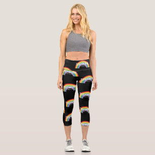 Liebe, Teamwork und all das Hippie-Zeug Capri Leggings