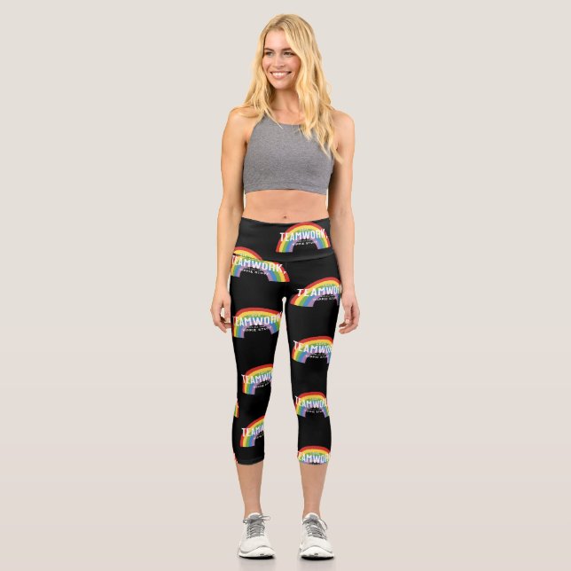 Liebe, Teamwork und all das Hippie-Zeug Capri Leggings (Vorderseite)