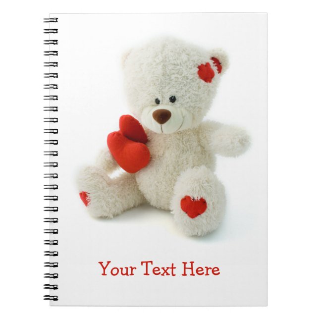 Liebe Teddy Valentine - individuelles Notebook Notizblock (Vorderseite)