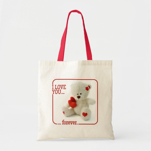 Liebe Teddy Valentine Tragetasche (Vorne)