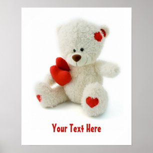 Liebe Teddy Valentine Zollposter Poster
