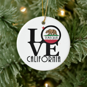 LIEBE Temecula California Keramik Ornament