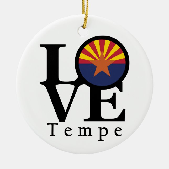 LIEBE Tempe AZ Keramik Ornament (Vorne)