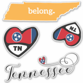 Liebe Tennessee, 3 Designs, Aufkleber Die