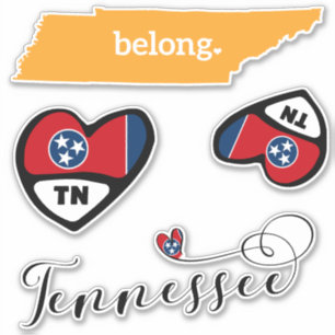 Liebe Tennessee, 3 Designs, Aufkleber Die