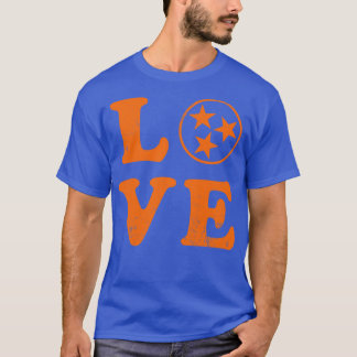 Liebe Tennessee State Flag Zuhause Family T-Shirt
