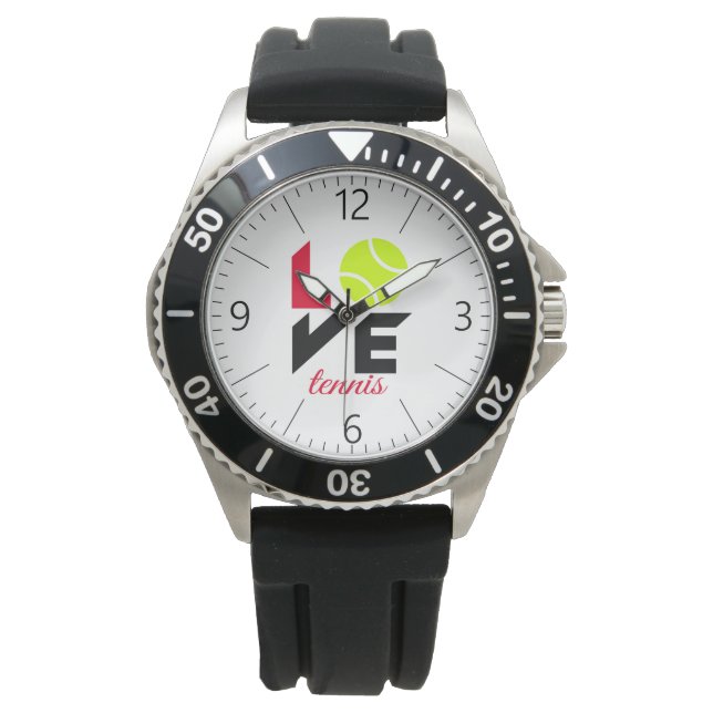 Liebe Tennis Armbanduhr (Vorderseite)