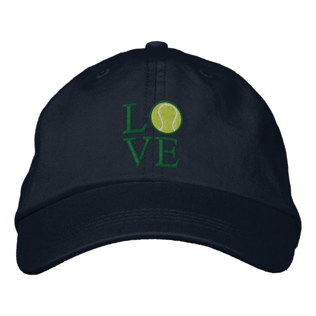 LIEBE Tennis Bestickte Kappe (Vorderseite)