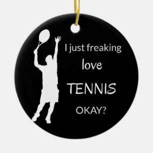 Liebe-Tennis Funny Tennis Spielertrainer Keramik Ornament