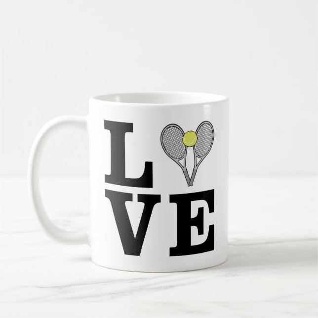 Liebe Tennis Kaffeetasse (Links)