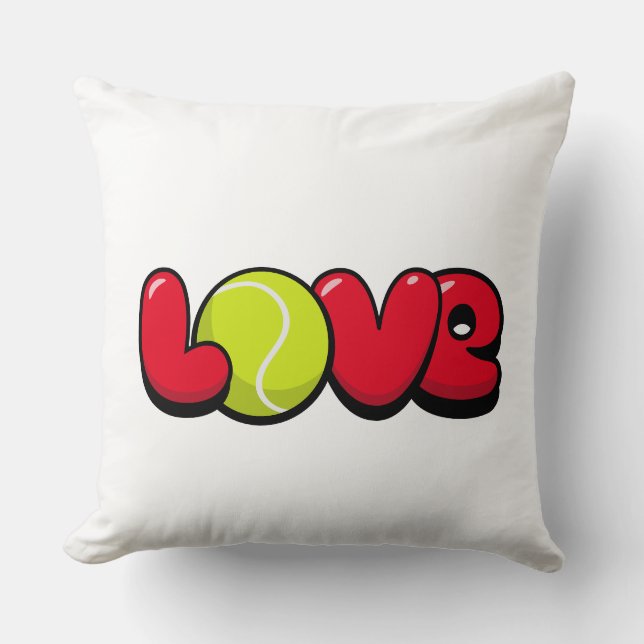 Liebe Tennis Kissen (Vorderseite)