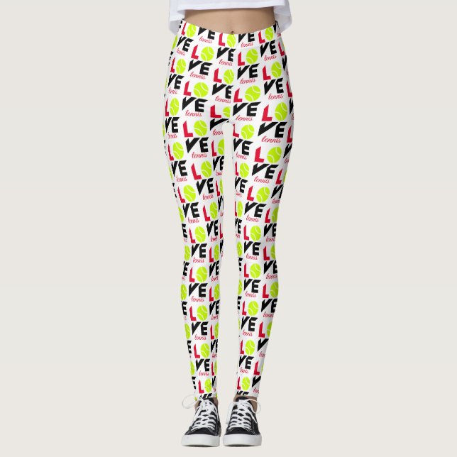 Liebe Tennis Leggings (Vorderseite)