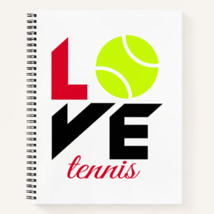 Liebe Tennis Notizbuch
