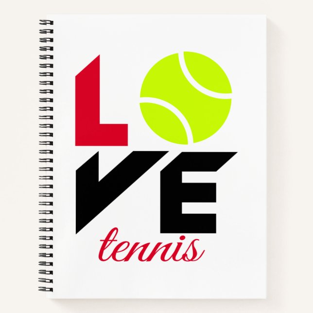 Liebe Tennis Notizbuch (Vorderseite)
