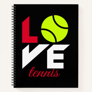 Liebe Tennis Notizbuch