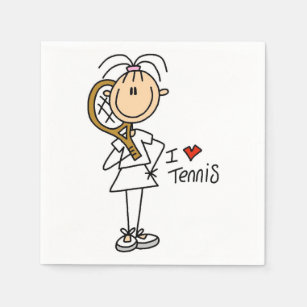 Liebe-Tennis-Papierservietten der Frau-I Serviette