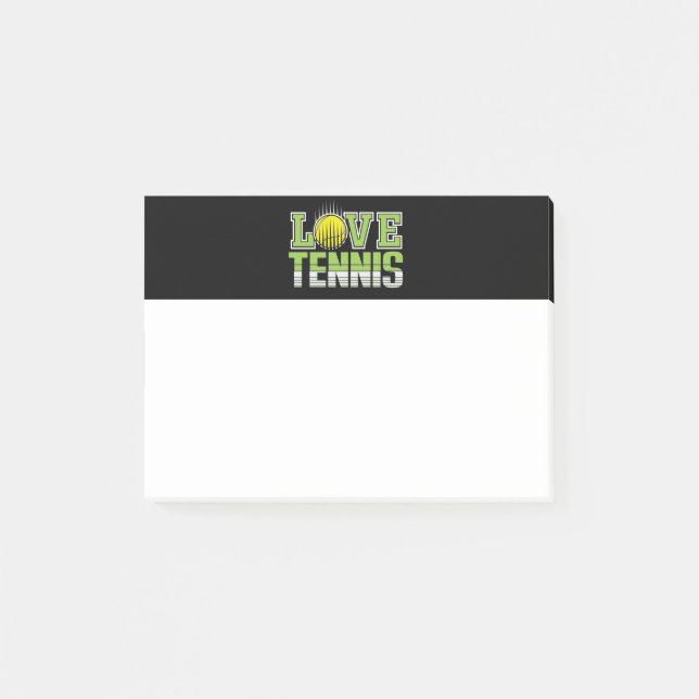 Liebe Tennis Post-it-Notizen Post-it Klebezettel (Vorderseite)