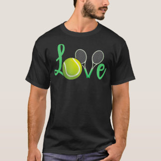 Liebe Tennis Racket Ball Court Matching Trainer Te T-Shirt