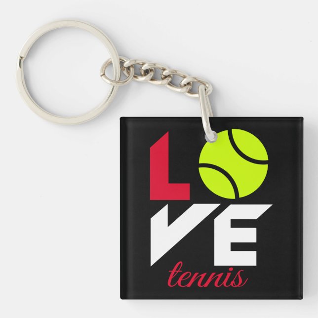 Liebe Tennis Schlüsselanhänger (Vorderseite)