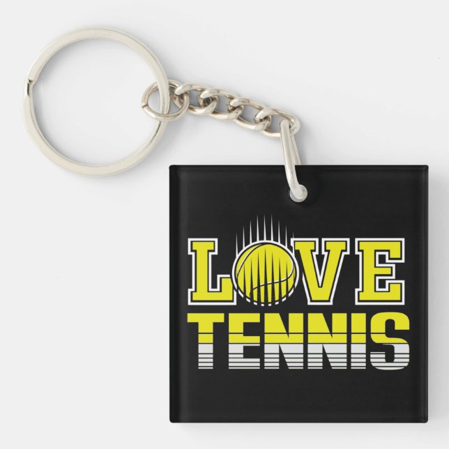 Liebe Tennis Schlüsselanhänger (Vorderseite)