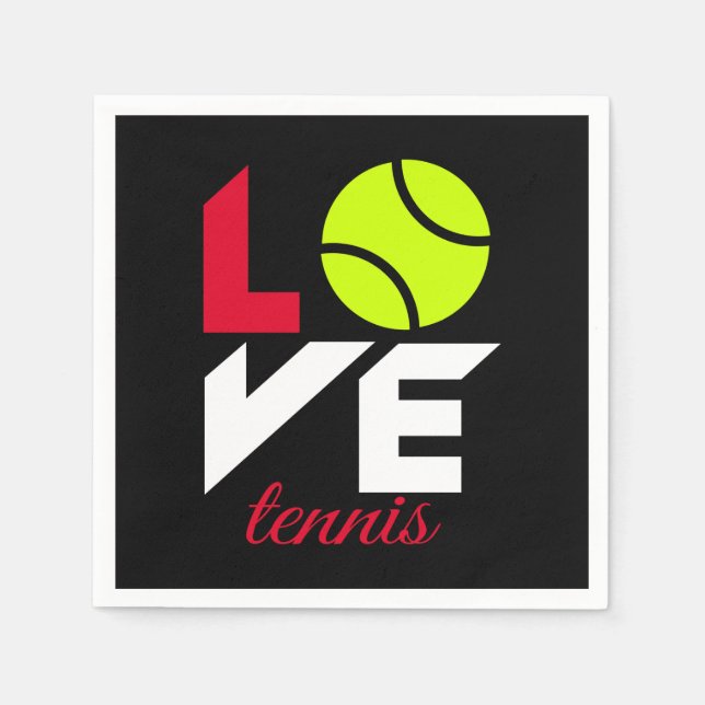 Liebe Tennis Serviette (Vorderseite)