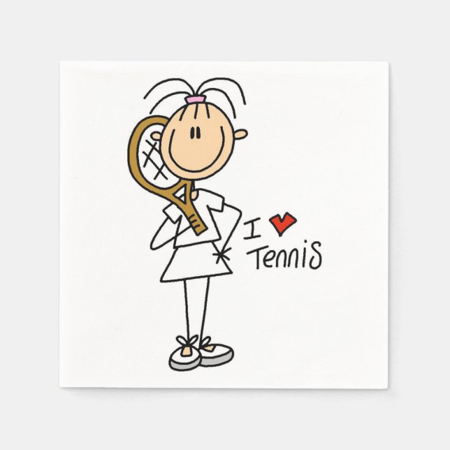 Liebe Tennis Serviette (Vorderseite)