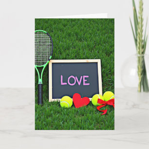 Liebe Tennis Spaß Sportkarte Karte