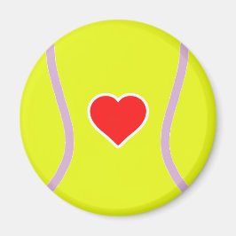Liebe tennis - Sportball mit Herz Magnet