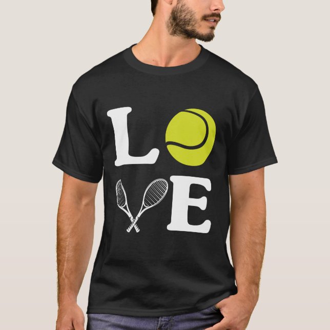 Liebe-Tennis T-Shirt (Vorderseite)