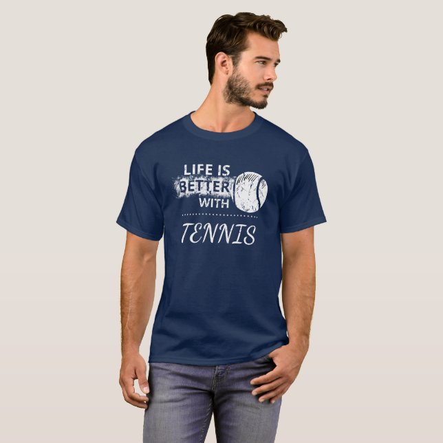 Liebe-Tennis-T - Shirt mit Tennisball (Vorne ganz)