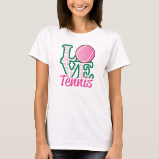 Liebe-Tennis-T-Shirt T-Shirt