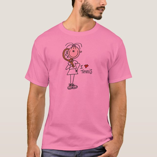 Liebe-Tennis-T-Shirts und Geschenke des Mädchen-I T-Shirt (Vorderseite)