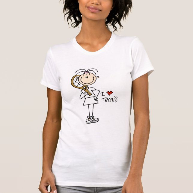 Liebe-Tennis-T-Shirts und Geschenke des Mädchen-I T-Shirt (Vorderseite)