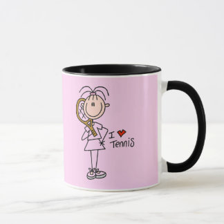 Liebe-Tennis-T-Shirts und Geschenke des Mädchen-I Tasse