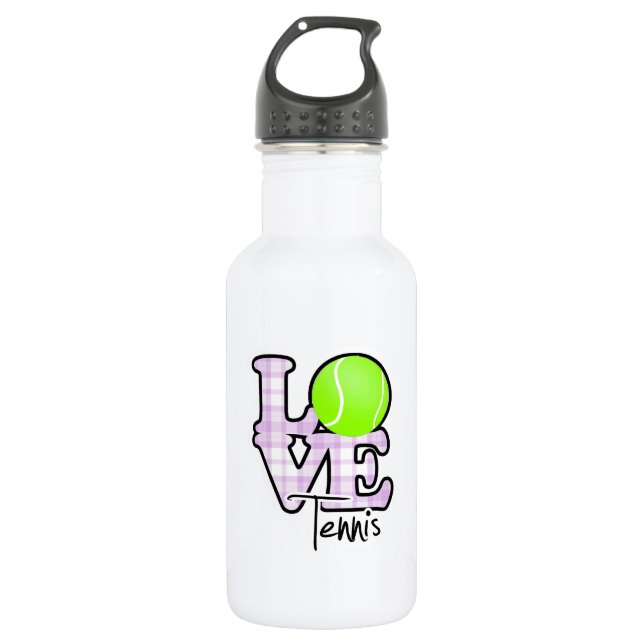 Liebe-Tennis Trinkflasche (Vorderseite)