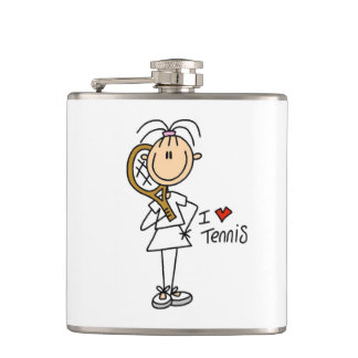 Liebe-Tennis-Vinyl eingewickelte Flasche der Flachmann