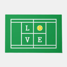 Liebe Tennisplatz Willkommensfußmatte für neues Zu