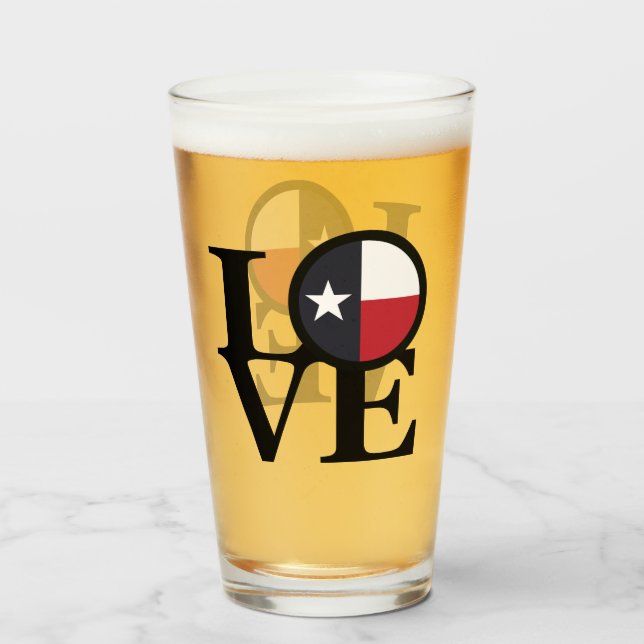 LIEBE Texas Glas (Vorne (Gefüllt))