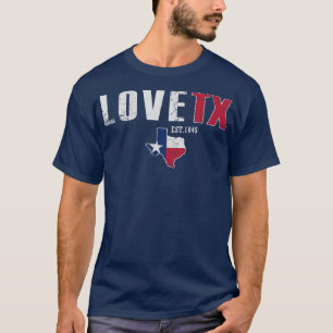 Liebe Texas TX Texan Retro Fade T-Shirt