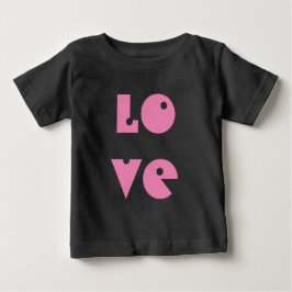 Liebe Text Funny Sweet Pink Tutu Typografie Baby T-shirt