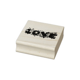 Liebe Text in fett gedruckten Blockbuchstaben Wass Gummistempel