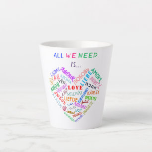 Liebe Text Latte Tasse