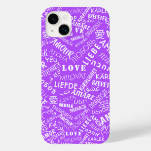 Liebe Text Lila iPhone Case - Farbauswahl