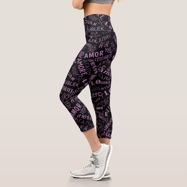 Liebe Text Schwarze Leggings oder Farbe auswählen (Links)