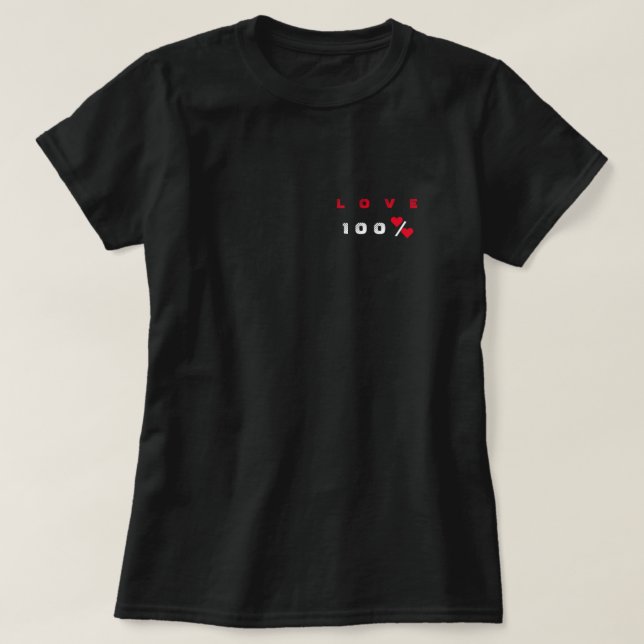 Liebe Text T - Shirt (Design vorne)