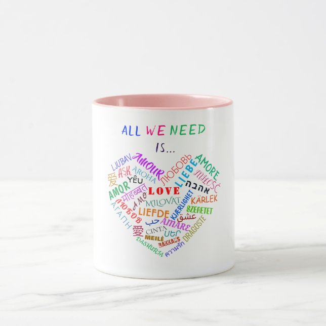 Liebe Textcoffee Mugs Tasse (Zentrum)