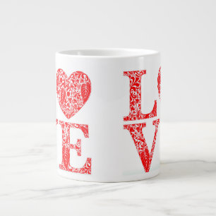 Liebe Textkunst Jumbo-Tasse