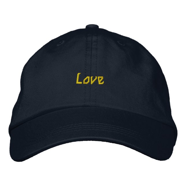 Liebe Textname mit hübscher Hut-Kind-Kappe Bestickte Baseballkappe (Vorderseite)