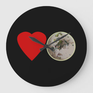 Liebe Thai Green Curry ... Thailand Street Food Große Wanduhr